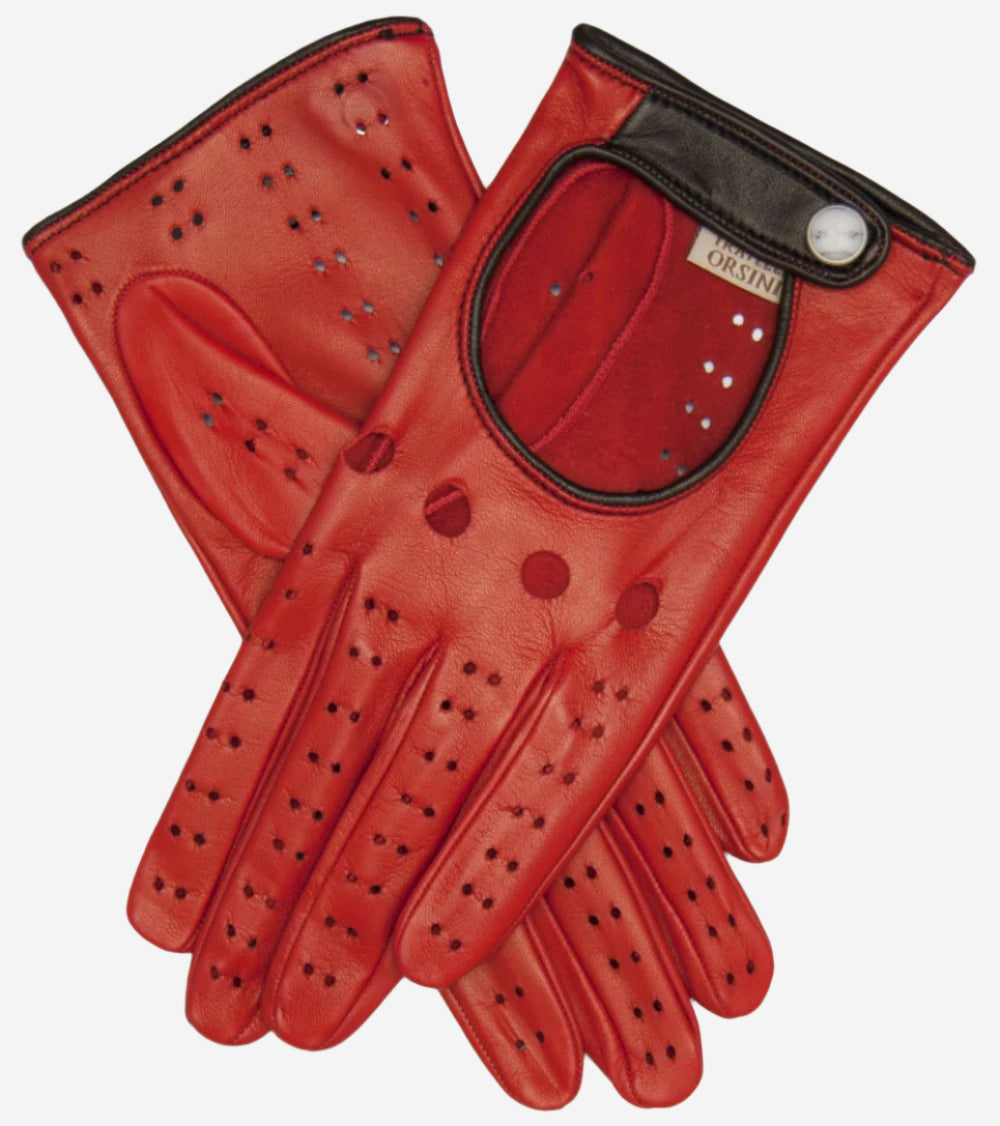 CD4134 (red) - Women's Italian lambskin driving gloves — photo 1 of 10