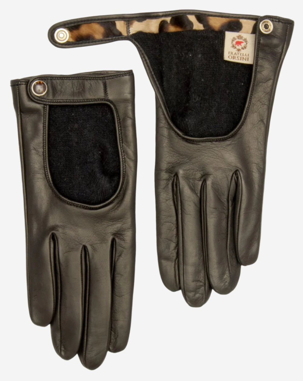 CD4136 (black) - Women’s Italian winter leather driving gloves with cashmere lining — photo 3 of 9