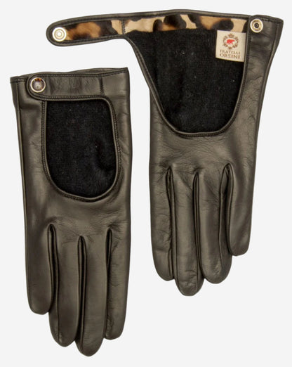 CD4136 (black) - Women’s Italian winter leather driving gloves with cashmere lining — photo 3 of 9