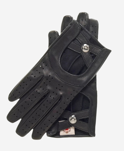CD4378 (black) - Women's Sporty Italian Leather Driving Gloves — photo 1 of 7
