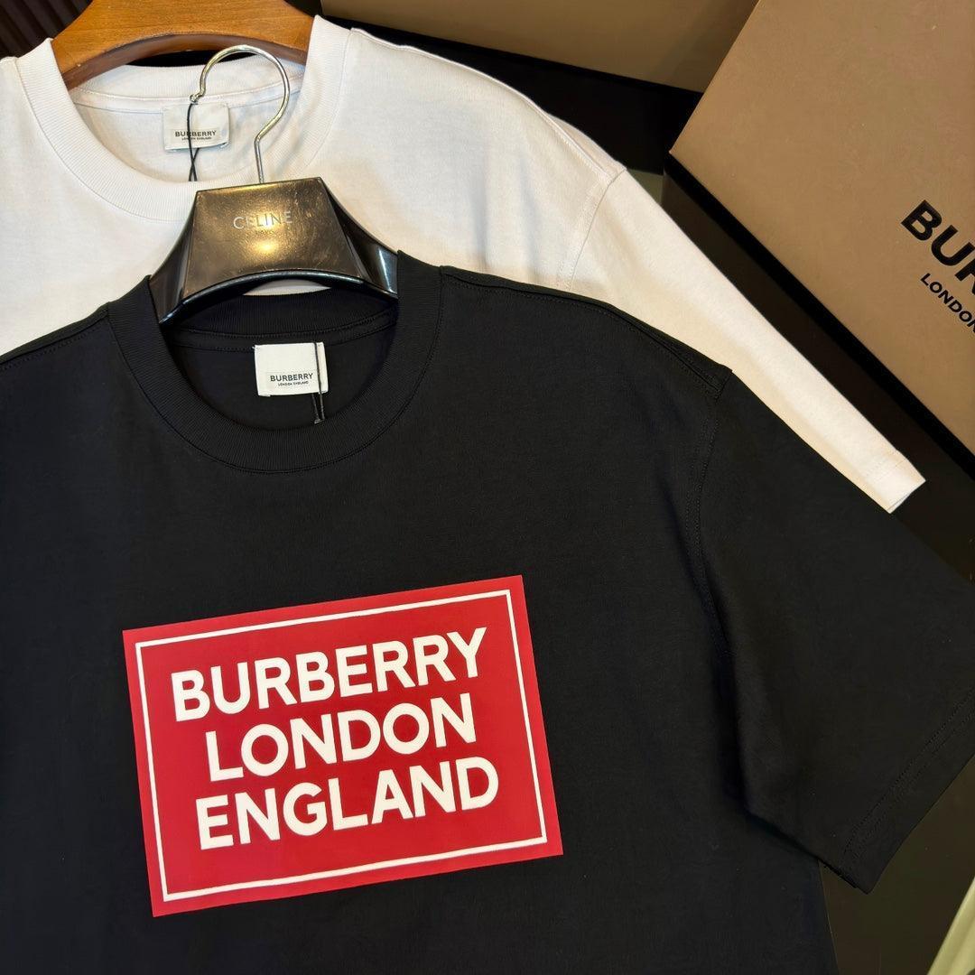 Burberry Black & Red T-Shirt Without Collar