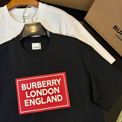 Burberry Black & Red T-Shirt Without Collar