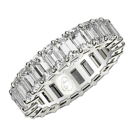 Emerald Cut Lab Grown Diamond Eternity Ring in 14k White Gold (4 cttw FG/VS2) — photo 1 of 10