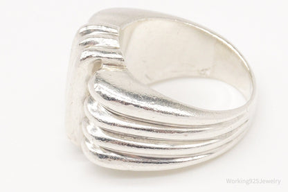Vintage Rare Bayanihan Modernist Sterling Silver Ring - Size 6.25