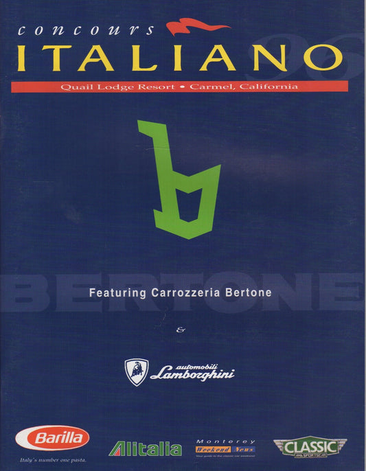 Concours Italiano 1996 Program - Featuring Bertone & Lamborghini