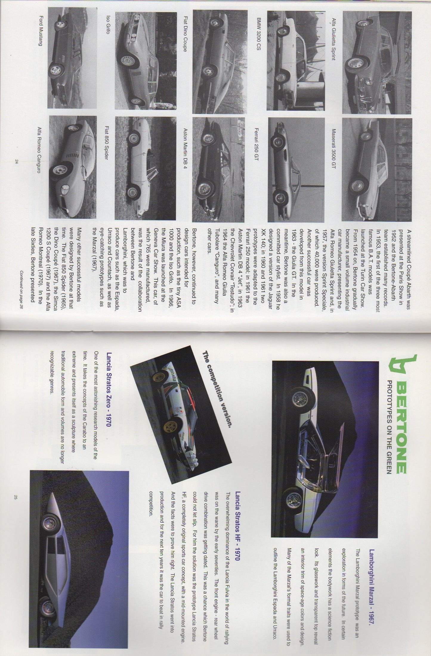Concours Italiano 1996 Program - Featuring Bertone & Lamborghini