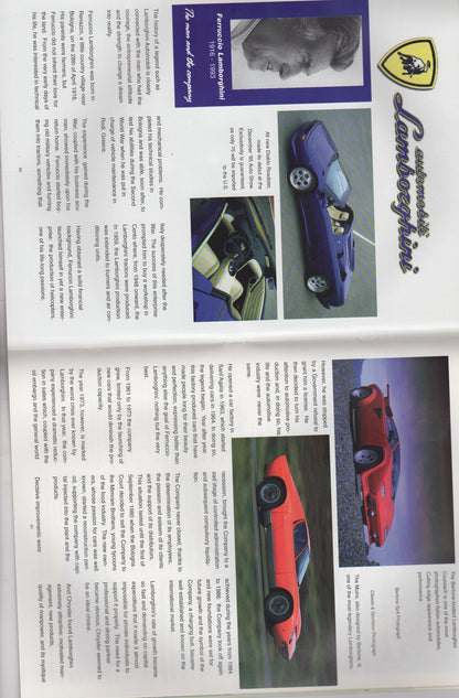 Concours Italiano 1996 Program - Featuring Bertone & Lamborghini