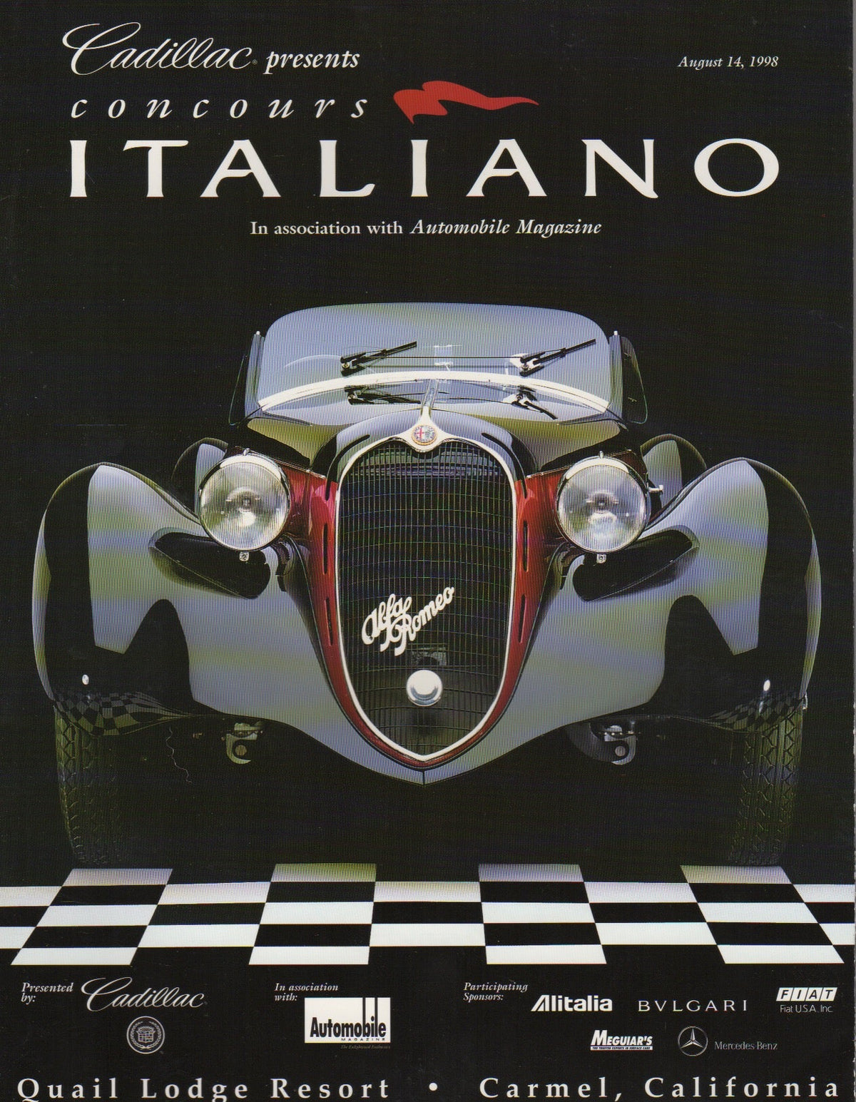 Concours Italiano 1998 Program - Featuring Alfa Romeo