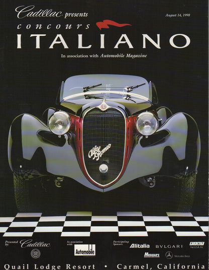 Concours Italiano 1998 Program - Featuring Alfa Romeo