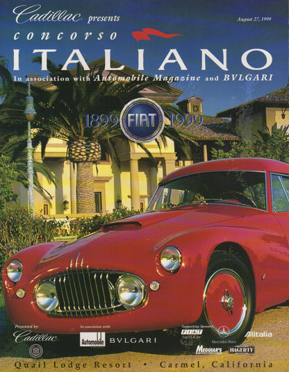 Concorso Italiano 1999 Program - Featuring Fiat