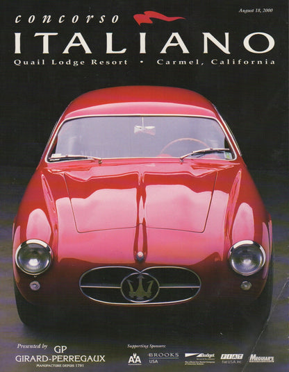 Concorso Italiano 2000 Program - Featuring Maserati