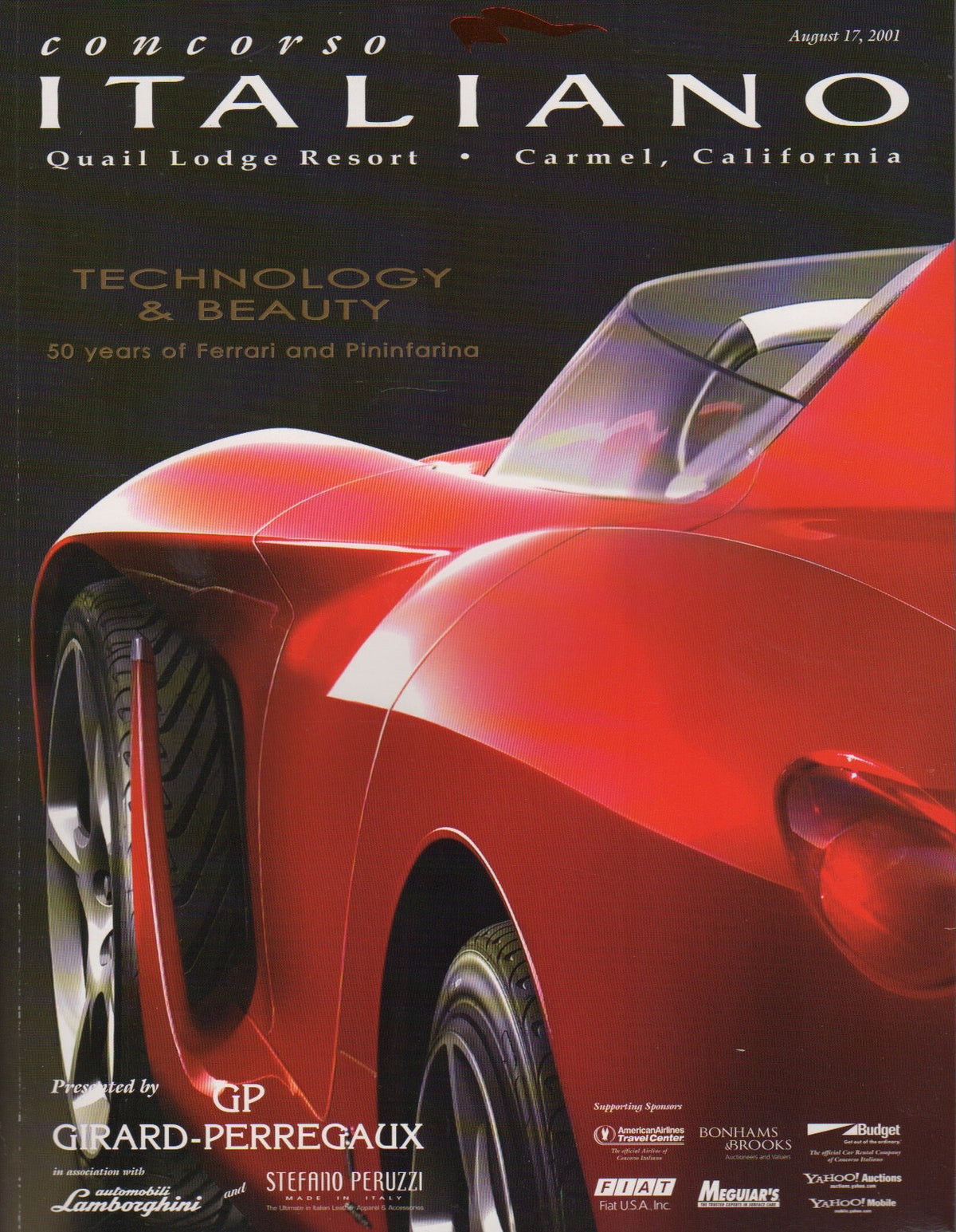 Concorso Italiano 2001 Program - Featuring Pininfarina