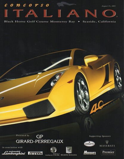 Concorso Italiano 2003 Program - Featuring Lamborghini and Frua