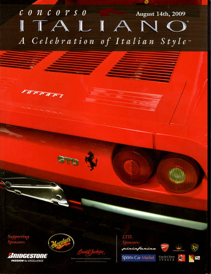 Concorso Italiano 2009 Program - Featuring Ferrari 288 GTO, De Tomaso & Bertone