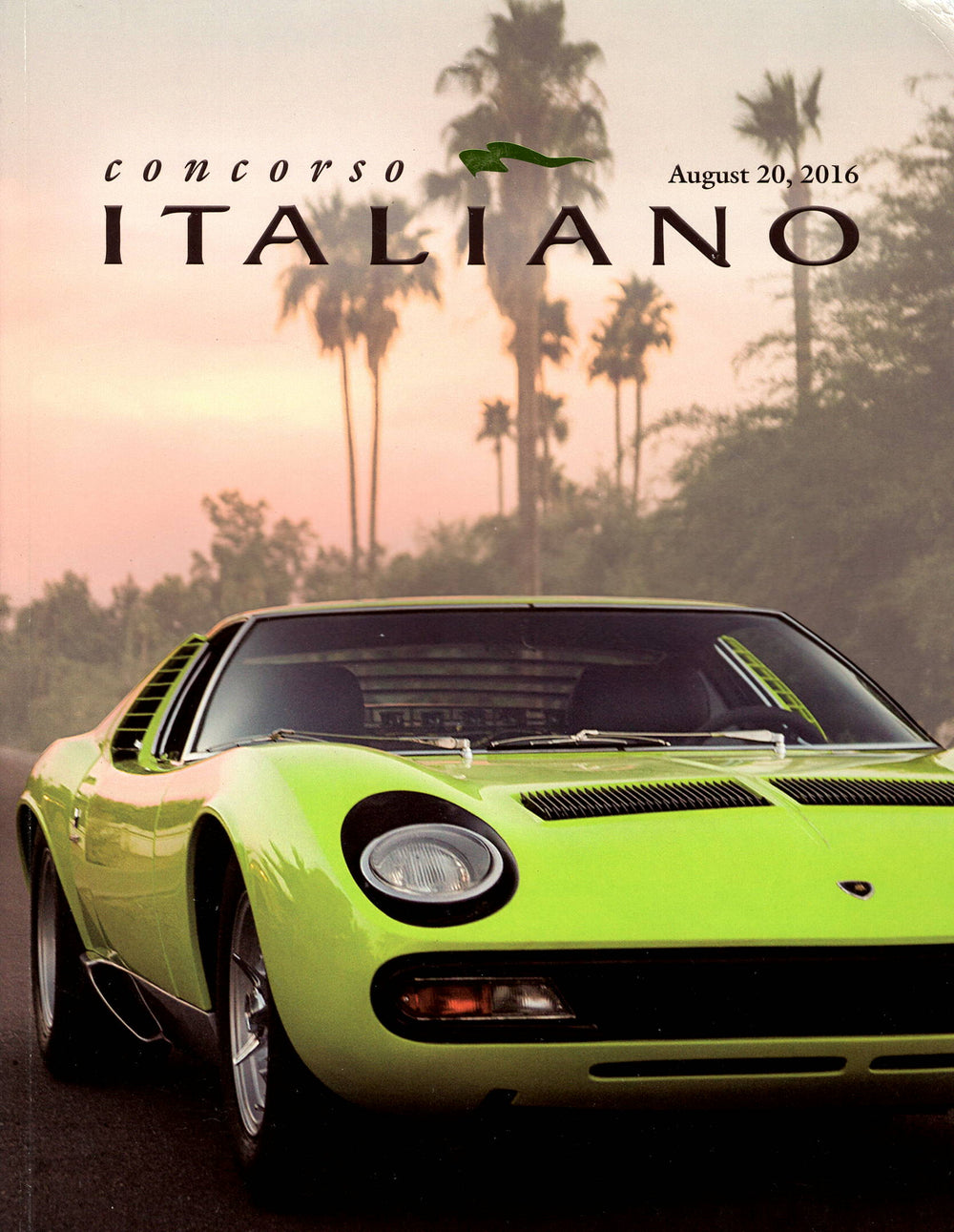 Concorso Italiano 2016 Program - Featuring Lamborghini Miura