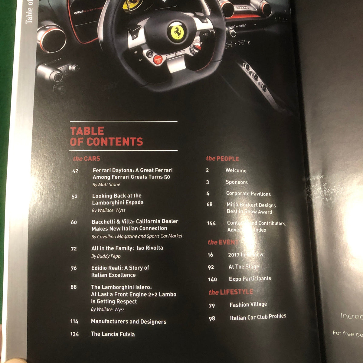 Concorso Italiano 2018 Program - Featuring Ferrari 365 GTB Daytona