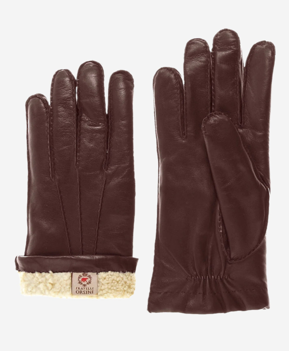 CL3103 (brown) - Men's Handsewn Lamb Shearling Winter Leather Gloves — photo 3 of 10