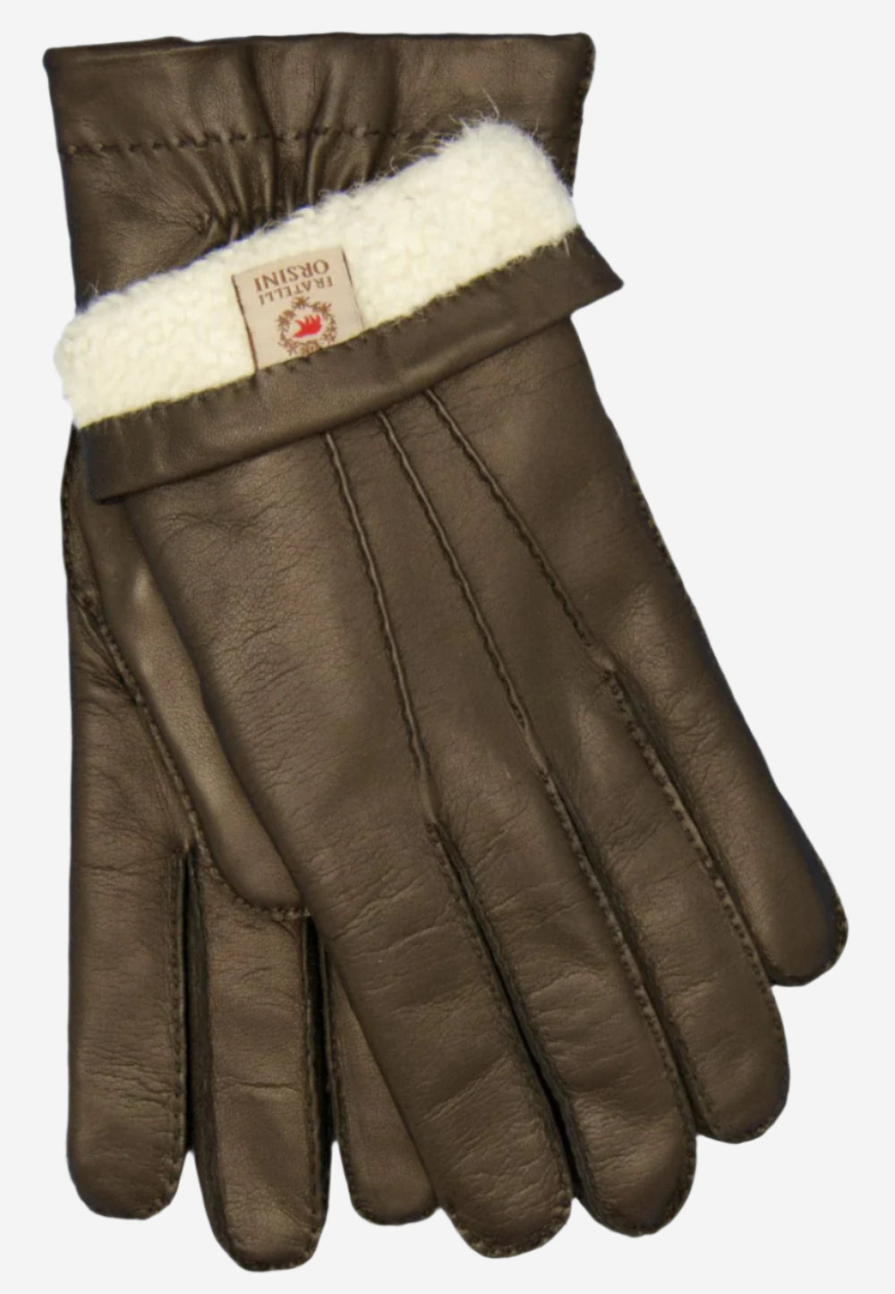 CL3103 (brown) - Men's Handsewn Lamb Shearling Winter Leather Gloves — photo 1 of 10