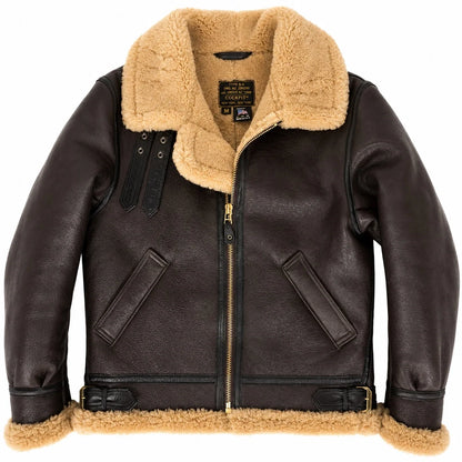Cockpit USA Men's Spitfire B-3 Sheepskin Bomber Jacket | Made In USA