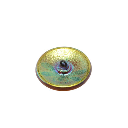 Czech Glass Amber Dragonfly Button 31mm - Vintage Style Nature Motif