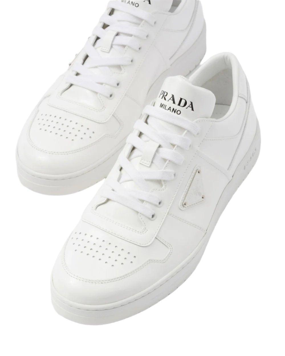 Prada Downtown nappa leather sneakers 'White'