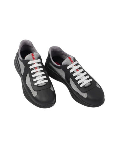 Prada America's Cup Soft rubber and bike fabric sneakers 'Black'