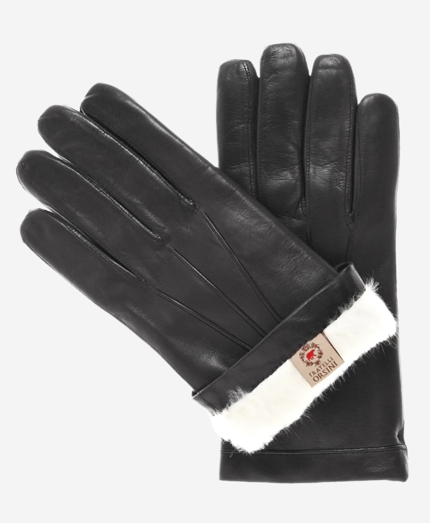 CR3001 (black) - Men’s handsewn Italian rabbit fur gloves — photo 1 of 6