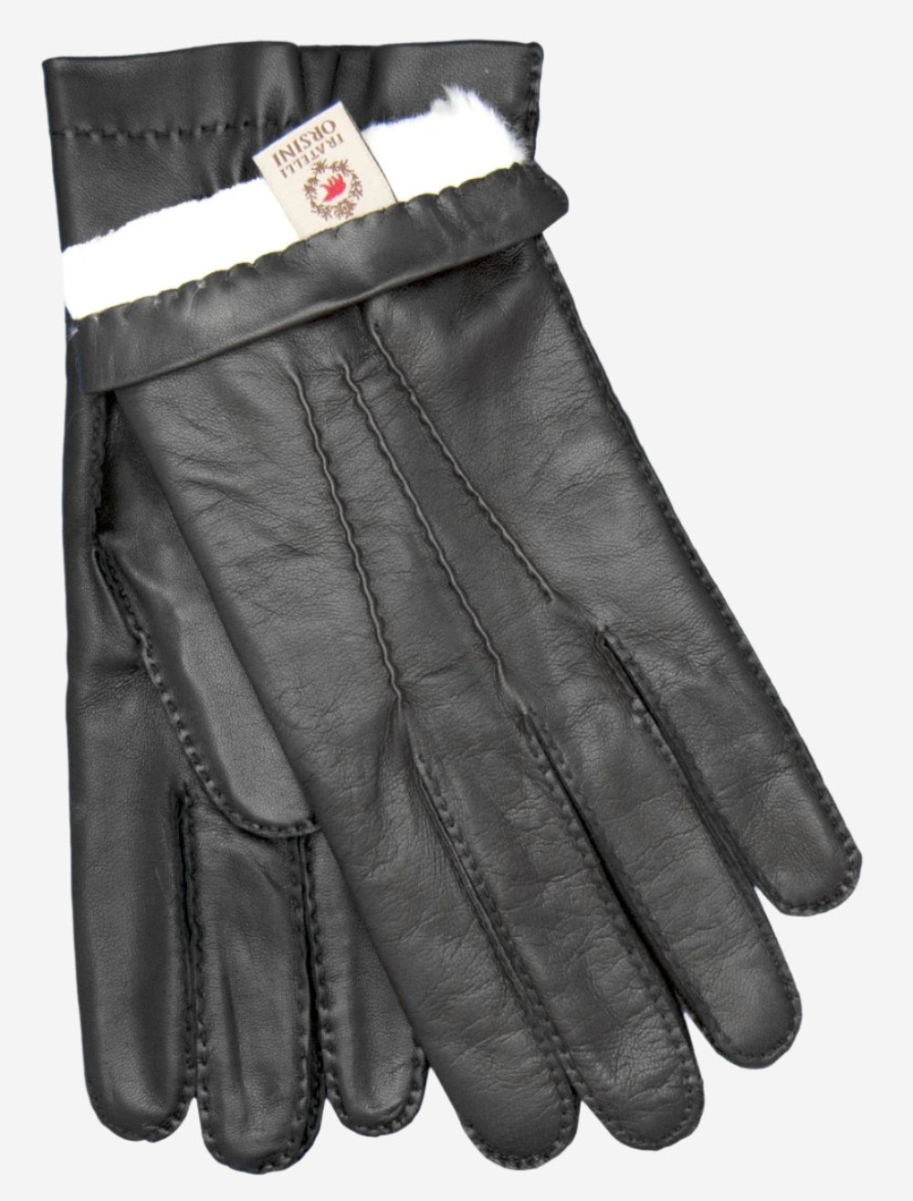 CR3103 (black) - Men’s handsewn Italian rabbit fur gloves — photo 1 of 7