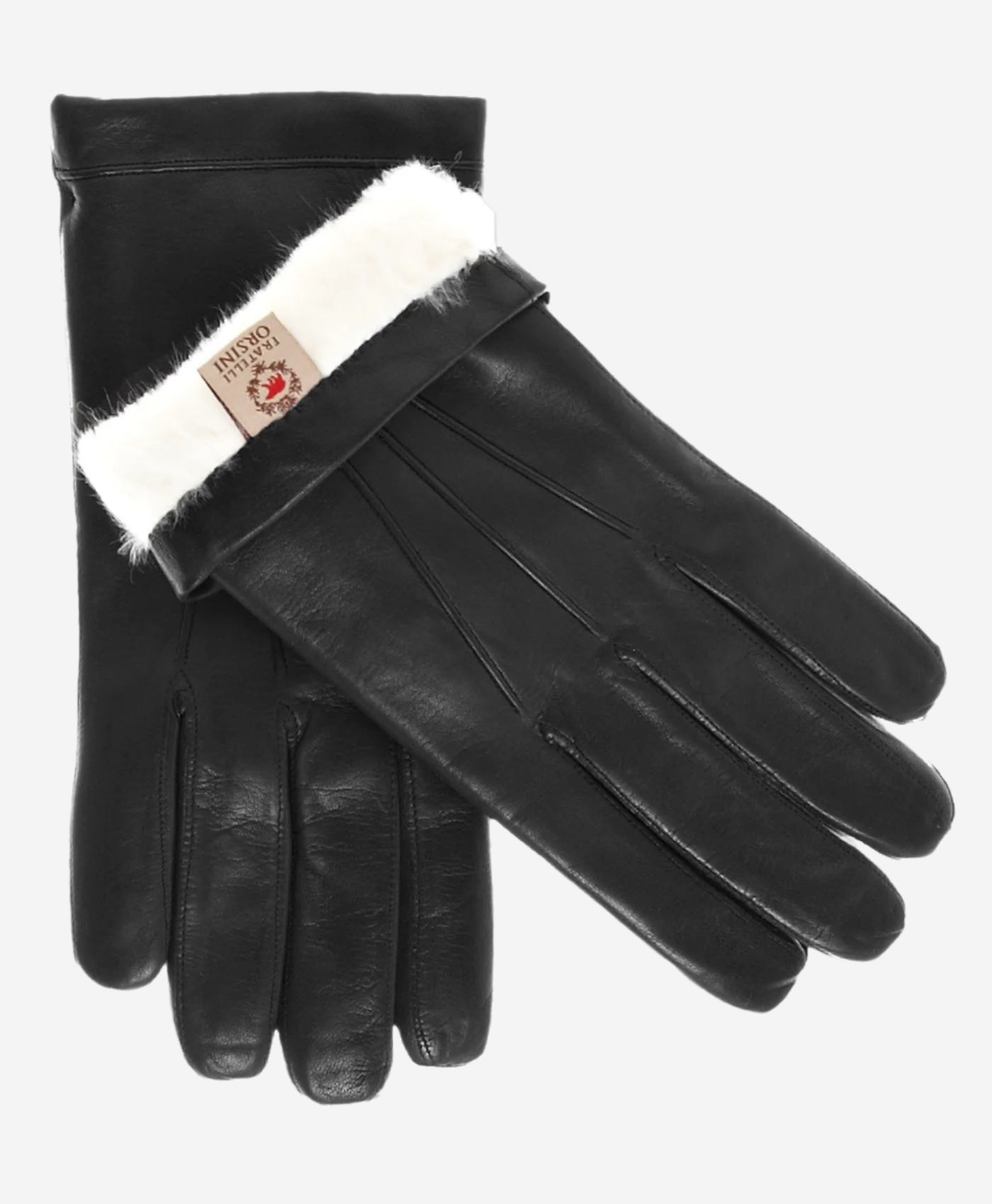 CR3303 (black) - Men’s Italian rabbit fur gloves with longer fingers — photo 1 of 7