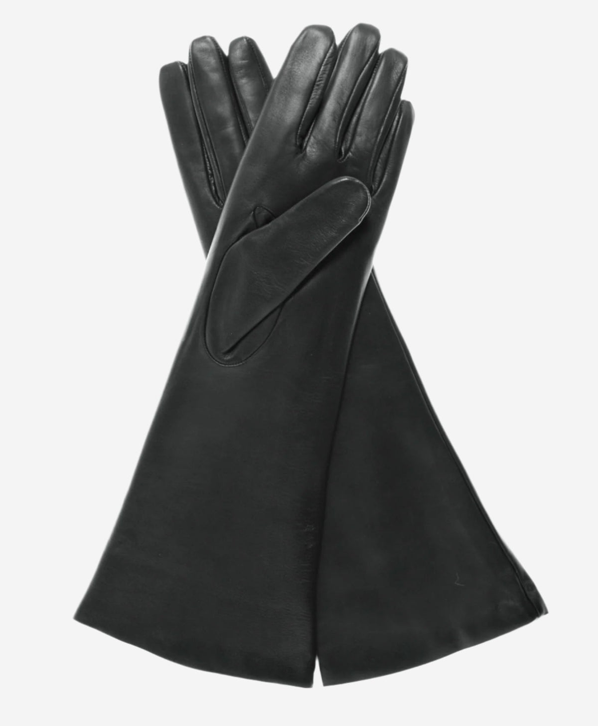 CR4001W6 (black) - Italian rabbit fur lined 6-button length leather gloves — photo 2 of 9