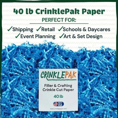 40 LB Light Blue Crinkle Paper