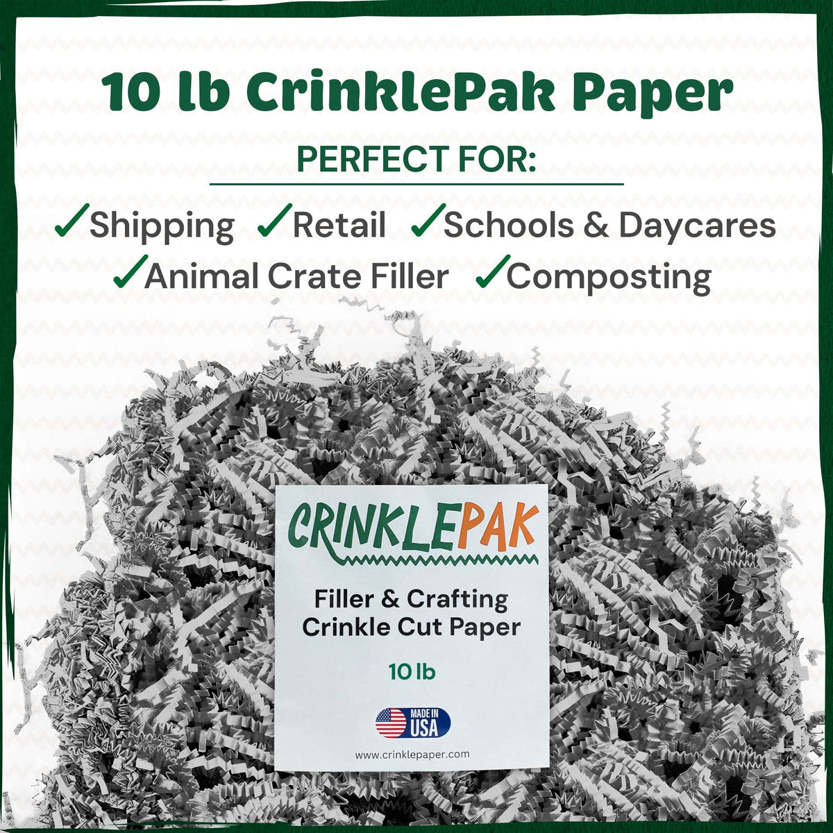 Crinkle Paper 10LB Gray