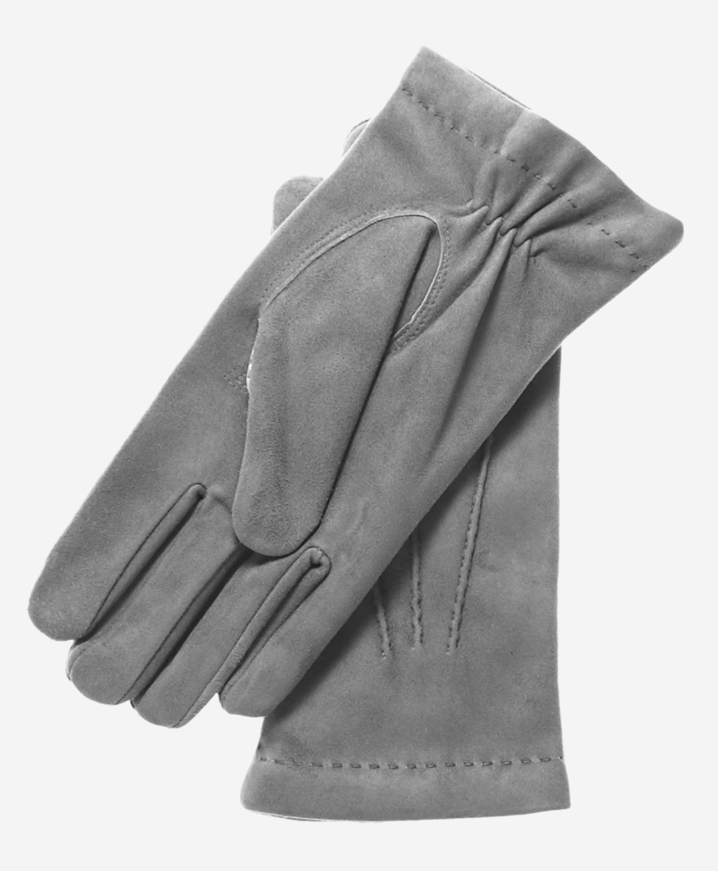 CS3117 (grey) - Men’s Italian silk lined suede formal and dress leather gloves — photo 1 of 7