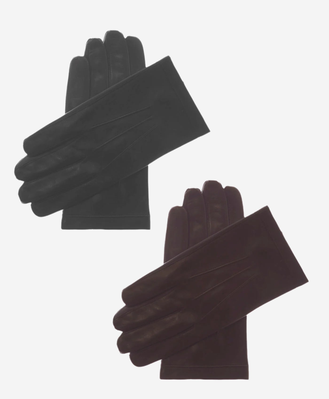 CS3913 (brown) - Men's Italian Silk Lined Touchscreen Leather Gloves — photo 2 of 8