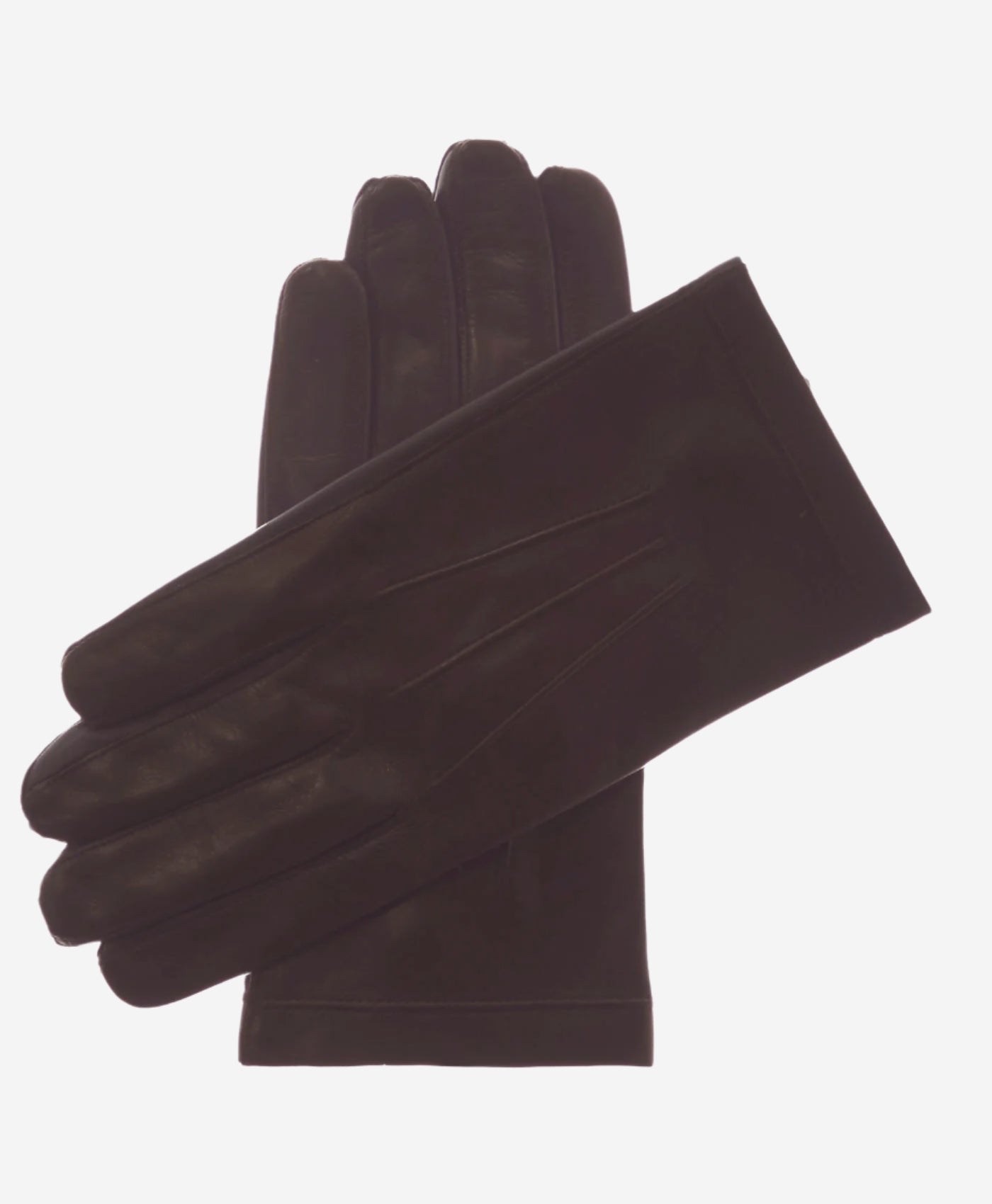 CS3913 (brown) - Men's Italian Silk Lined Touchscreen Leather Gloves — photo 1 of 8