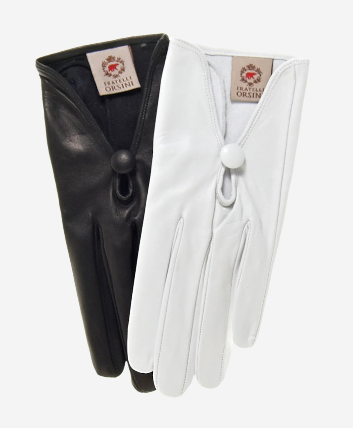 CS4362 (ivory) - Women's Italian Silk Lined Gloves with Center Button — photo 2 of 8