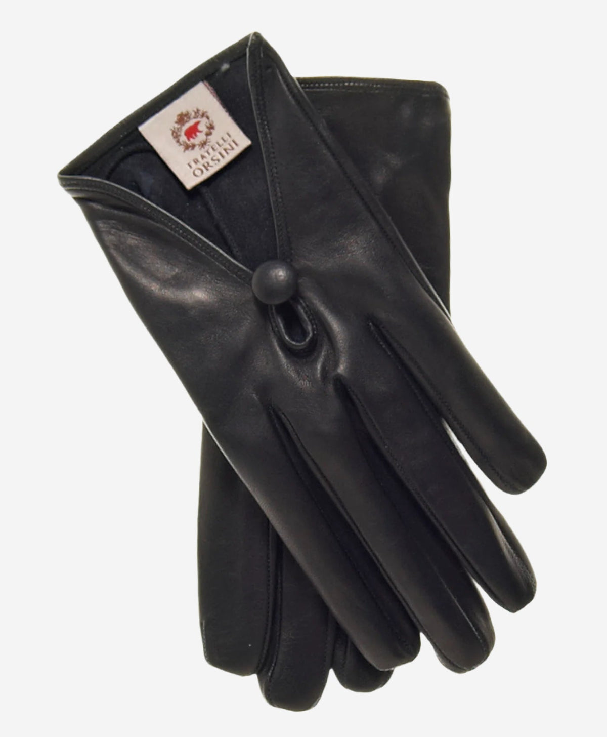 CS4362 (black) - Women's Italian Silk Lined Gloves with Center Button — photo 1 of 8