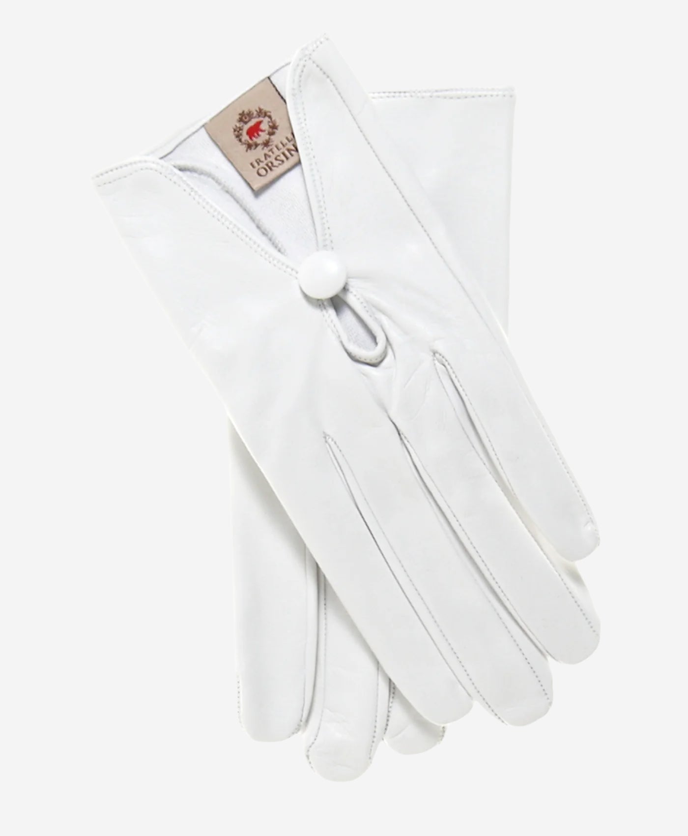 CS4362 (ivory) - Women's Italian Silk Lined Gloves with Center Button — photo 1 of 8
