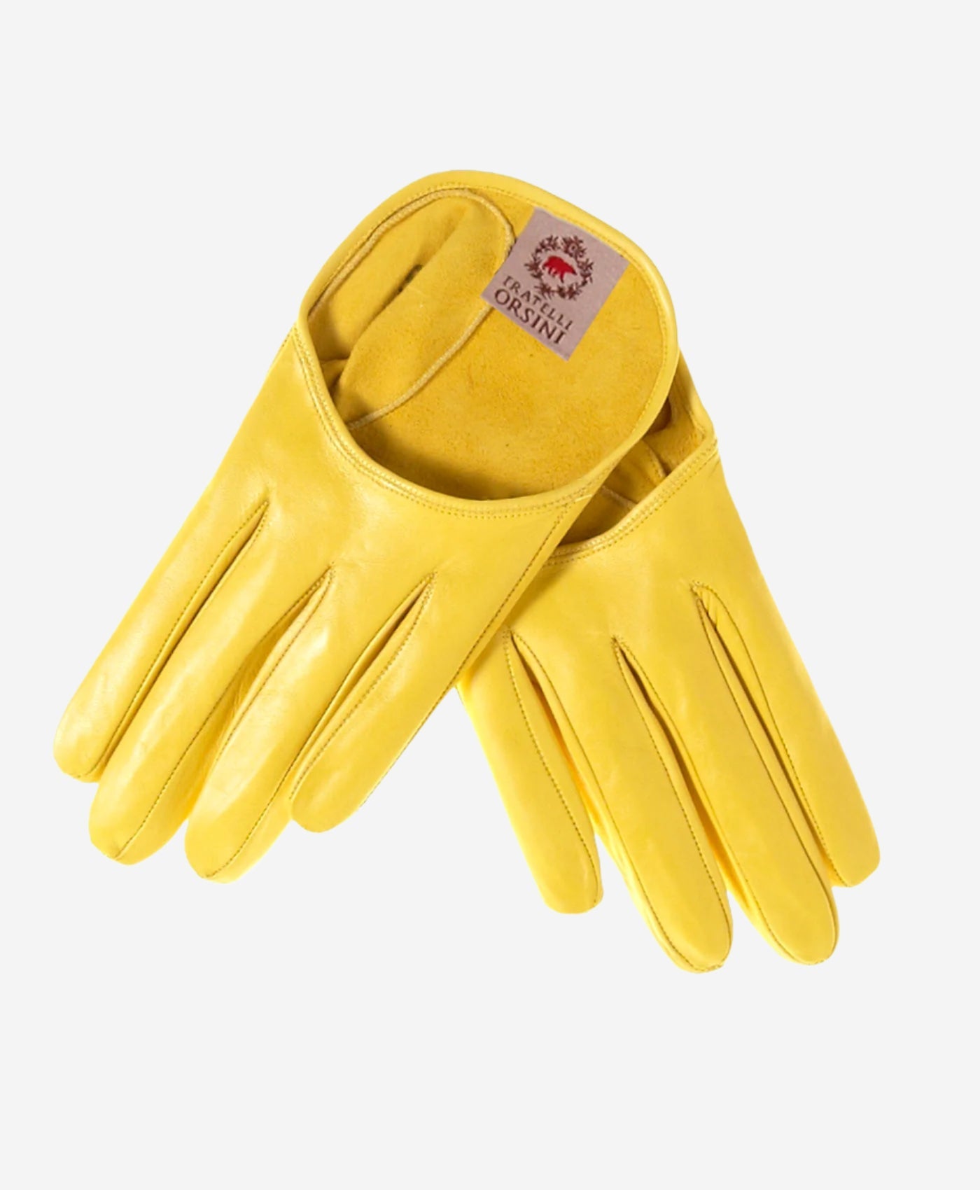 CU4303 (yellow) - Women's Short Italian Leather Gloves — photo 1 of 9