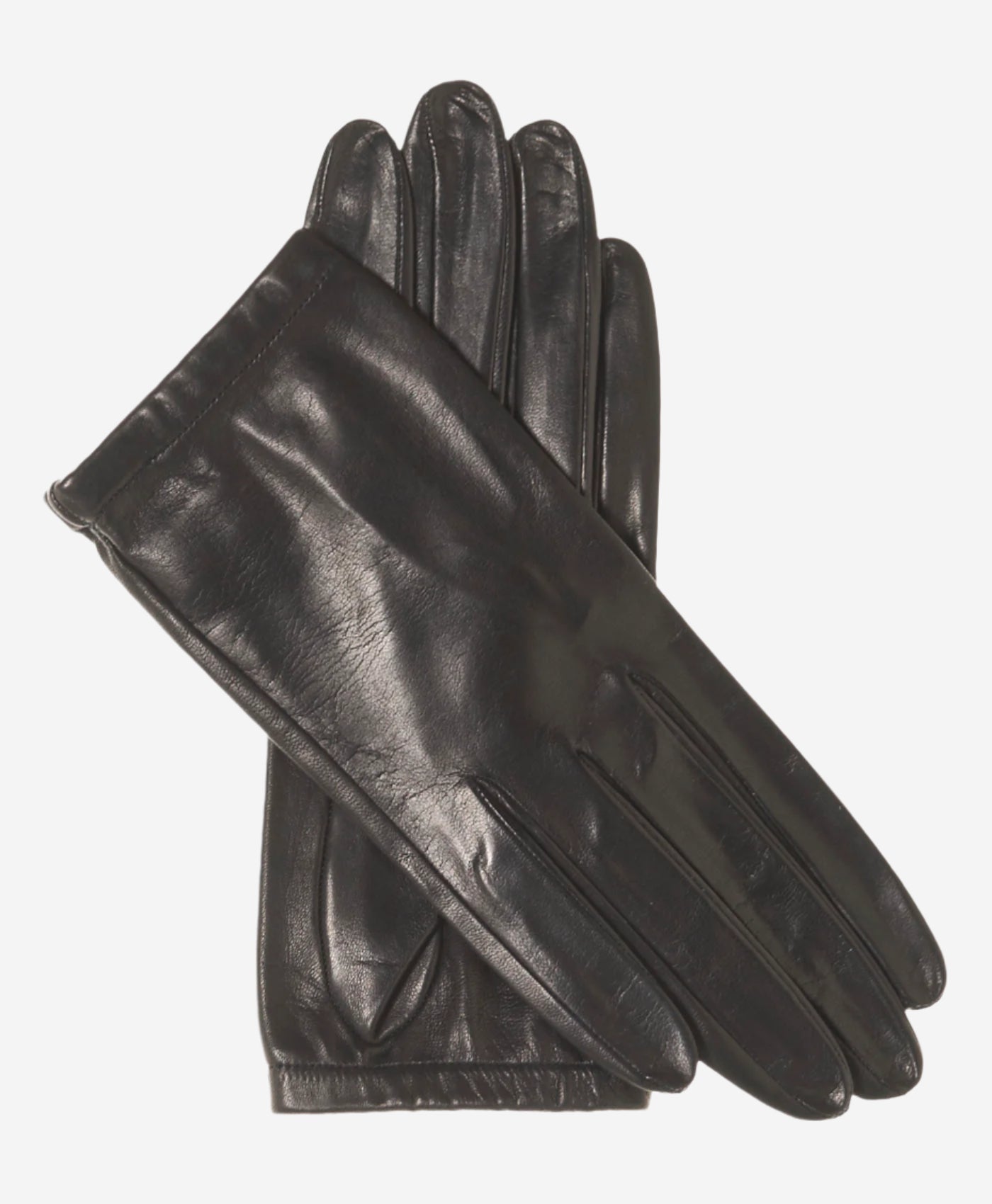 CU4601 (black) - Women's Unlined Italian Fashion Leather Gloves With Short Wrist — photo 1 of 6