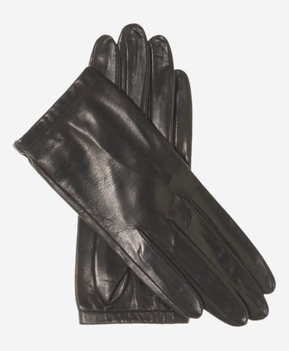 CU4601 (black) - Women's Unlined Italian Fashion Leather Gloves With Short Wrist — photo 1 of 6