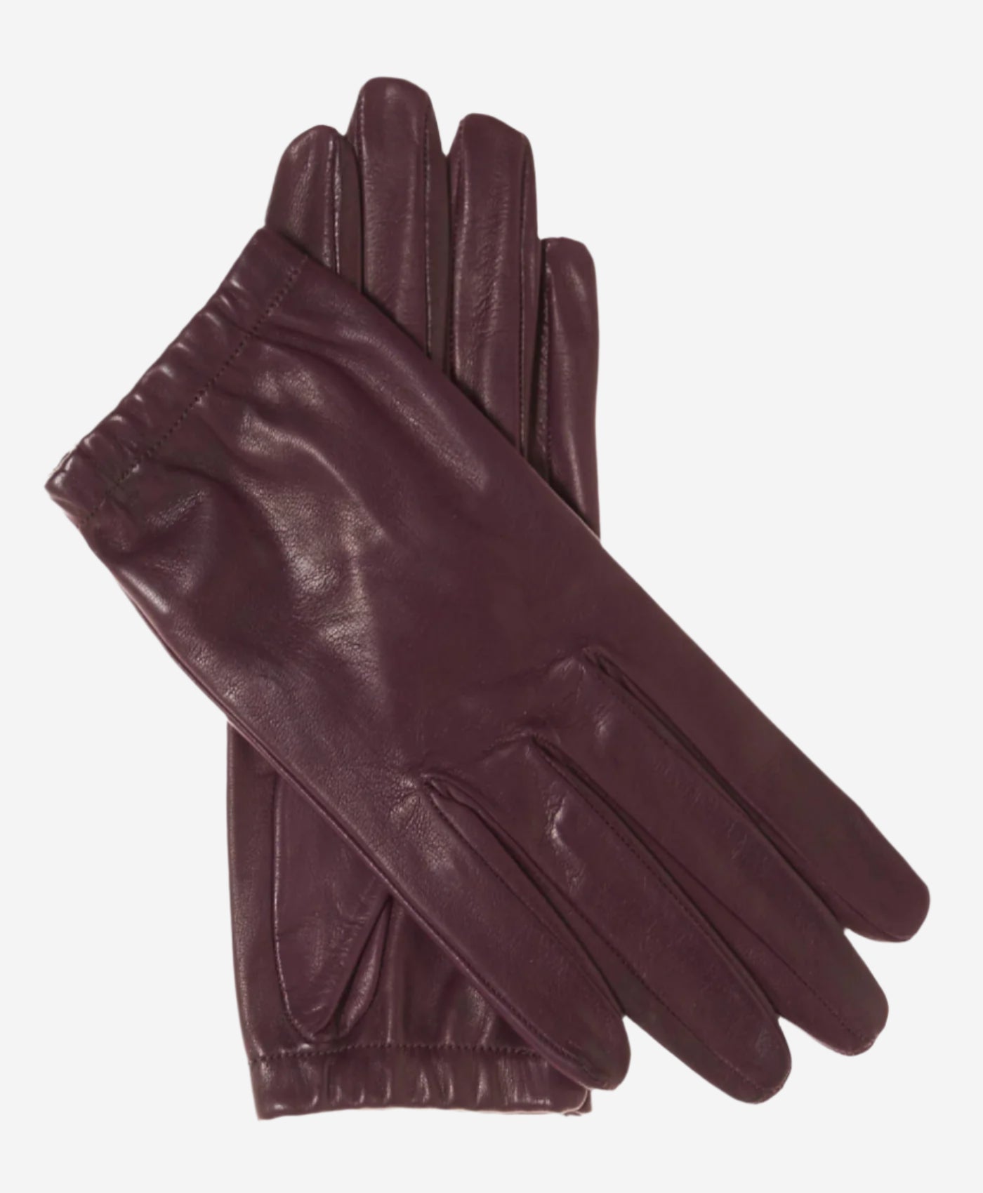 CU4601 (black/grape) - Women's Unlined Italian Fashion Leather Gloves With Short Wrist — photo 1 of 10