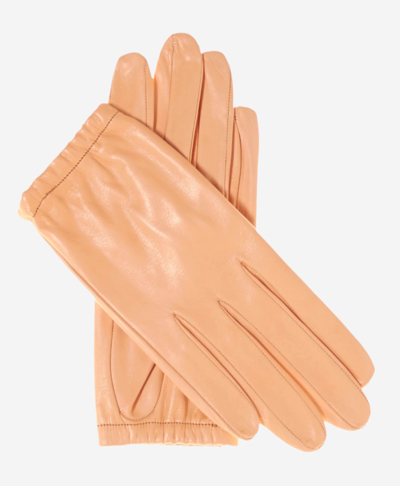 CU4601 (peach) - Women's Unlined Italian Fashion Leather Gloves With Short Wrist — photo 1 of 8