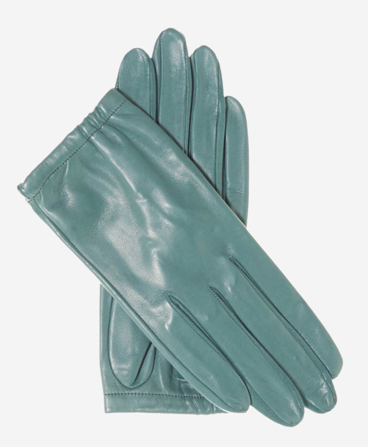 CU4601 (sage) - Women's Unlined Italian Fashion Leather Gloves With Short Wrist — photo 1 of 8