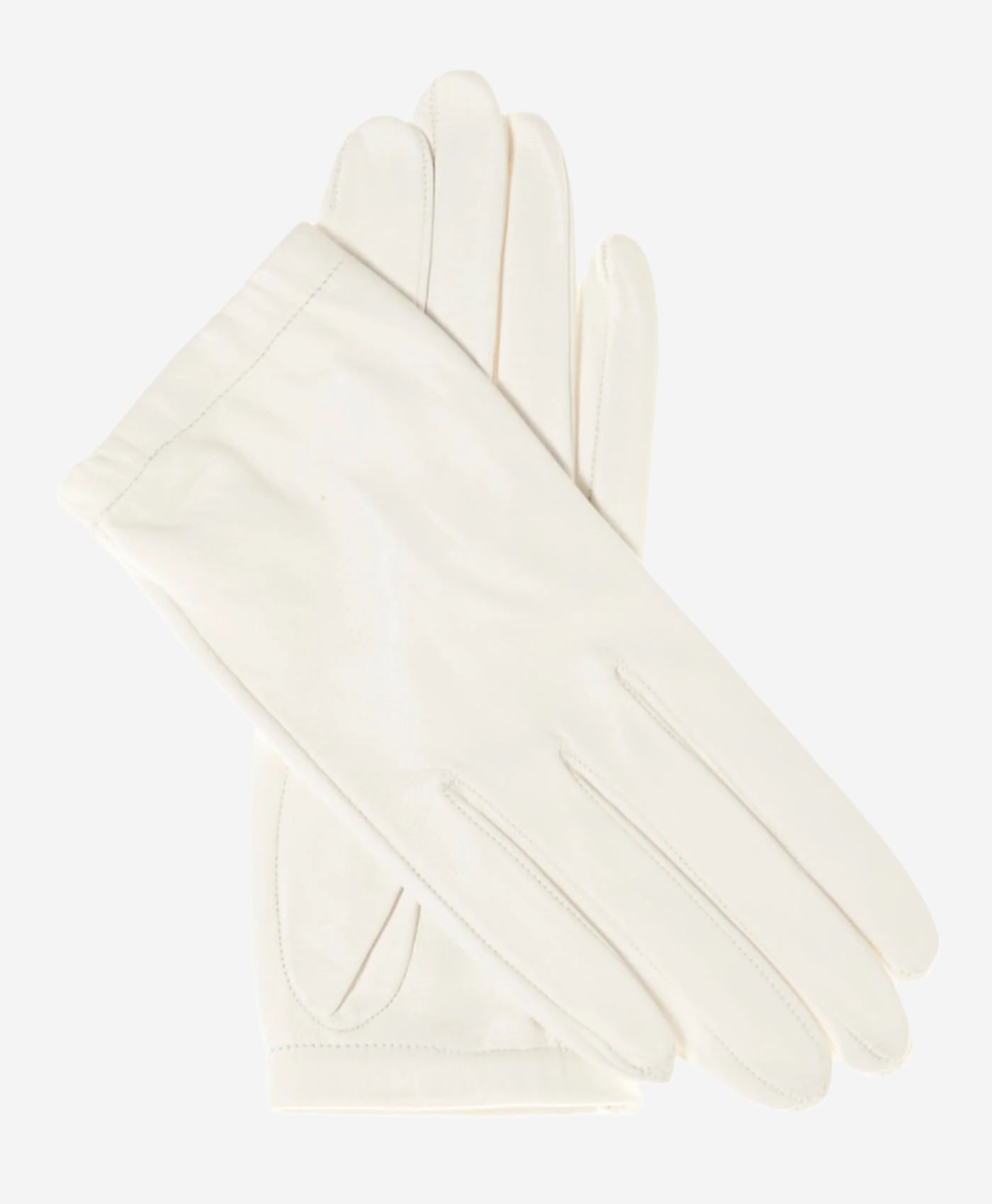 CU4601 (white) - Women's Unlined Italian Fashion Leather Gloves With Short Wrist — photo 1 of 6