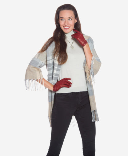 CU4601 (xb) - Women's Unlined Italian Fashion Leather Gloves With Short Wrist — photo 3 of 8