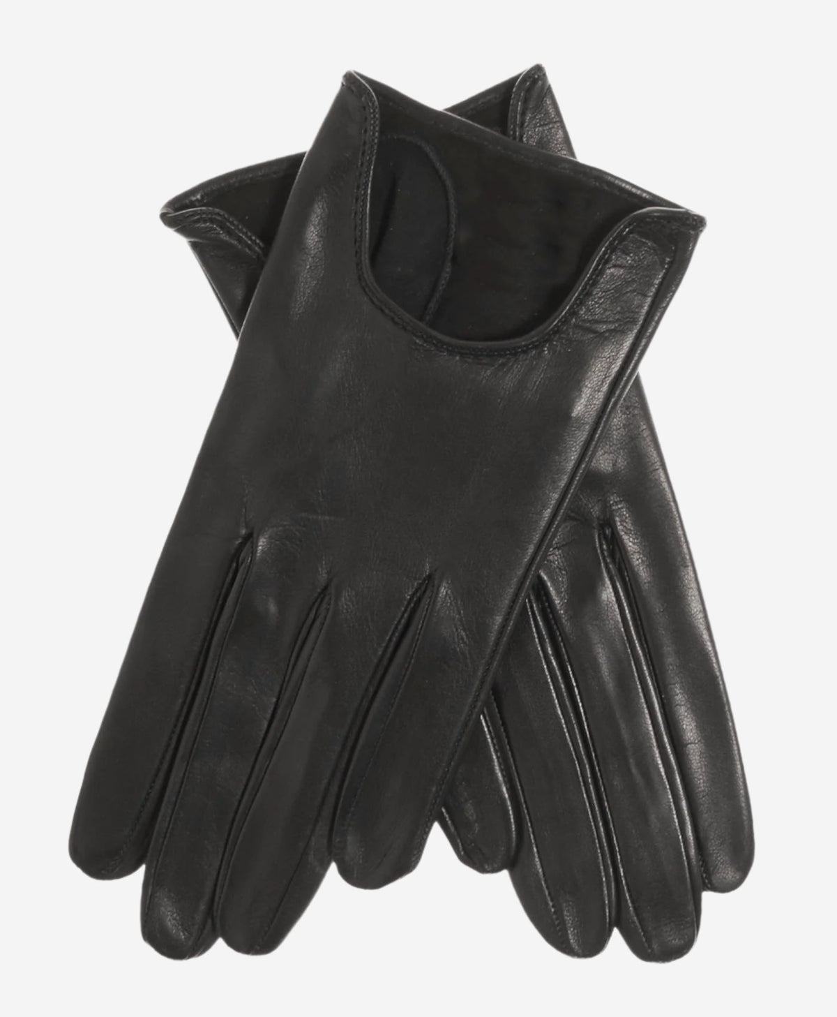 CU4629 (black) - Women's Unlined Italian Fashion Leather Gloves With Short Wrist — photo 1 of 6