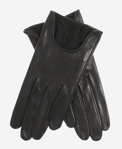CU4629 (black) - Women's Unlined Italian Fashion Leather Gloves With Short Wrist — photo 1 of 6