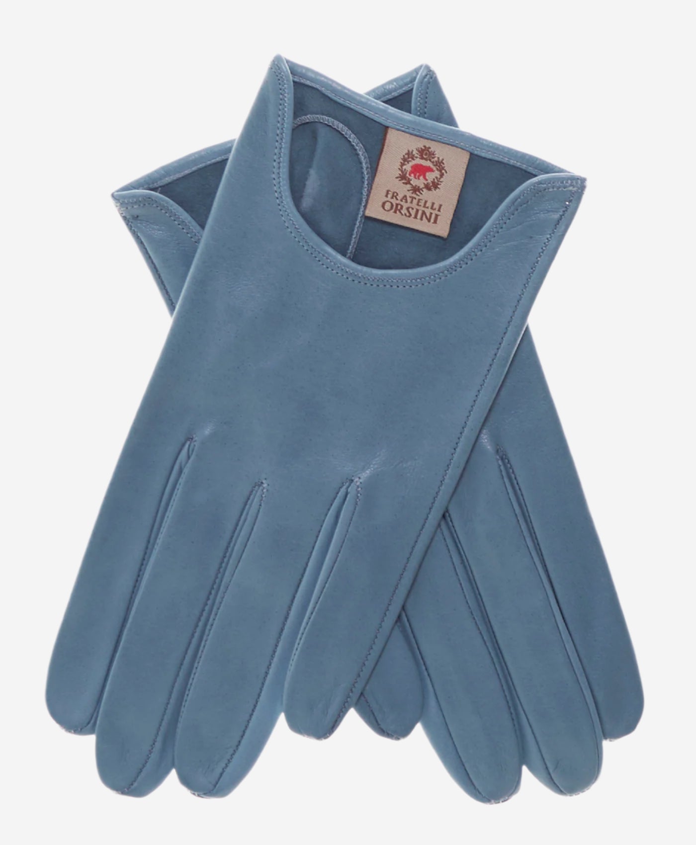 CU4629 (sky) - Women's Unlined Italian Fashion Leather Gloves With Short Wrist — photo 1 of 6