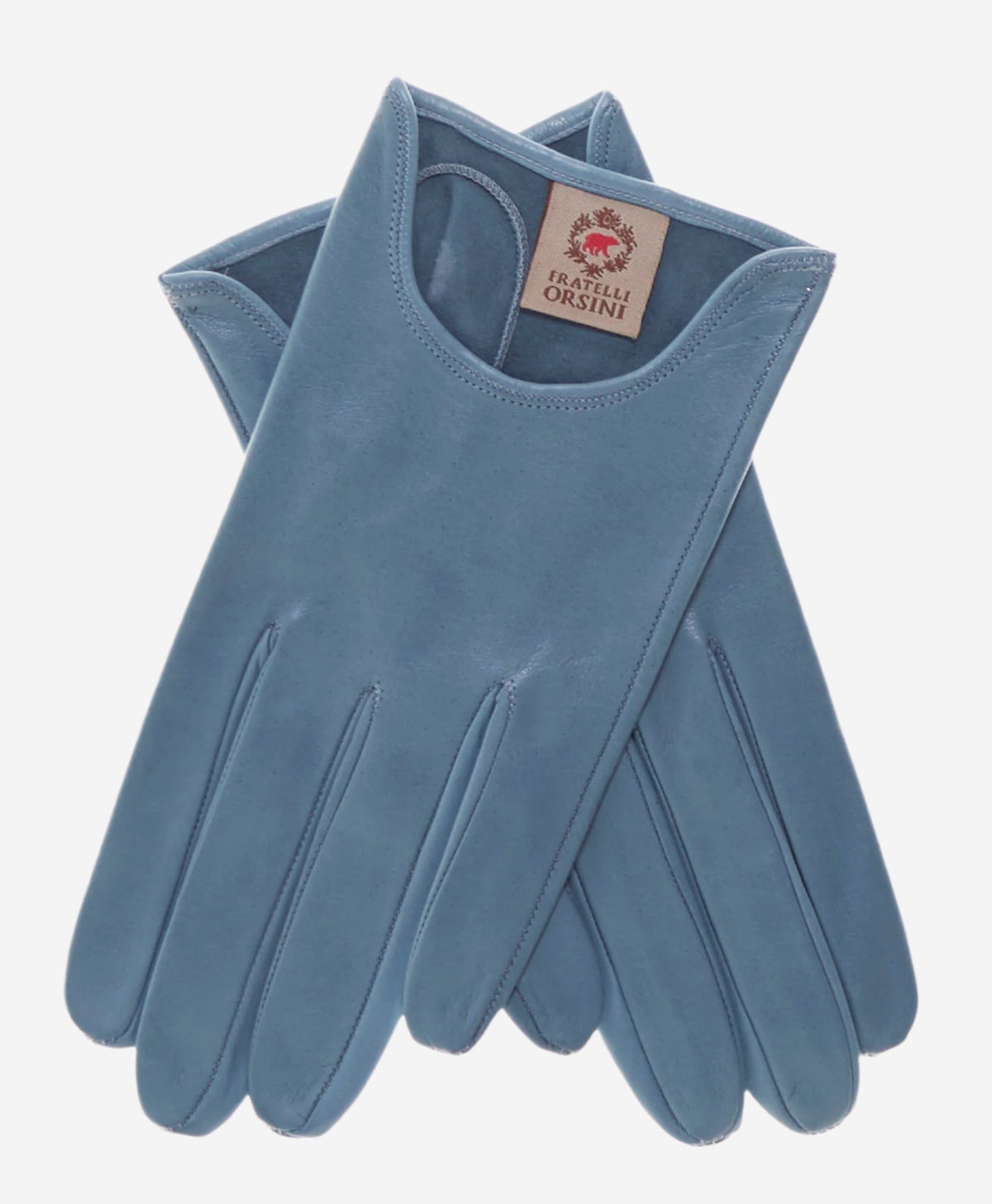 CU4629 (sky) - Women's Unlined Italian Fashion Leather Gloves With Short Wrist — photo 1 of 6